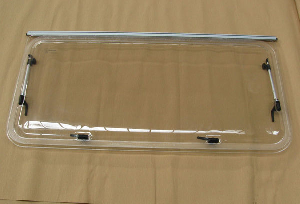 Szyba pojedyncza z zawiasą - bezbarwna 1200x540