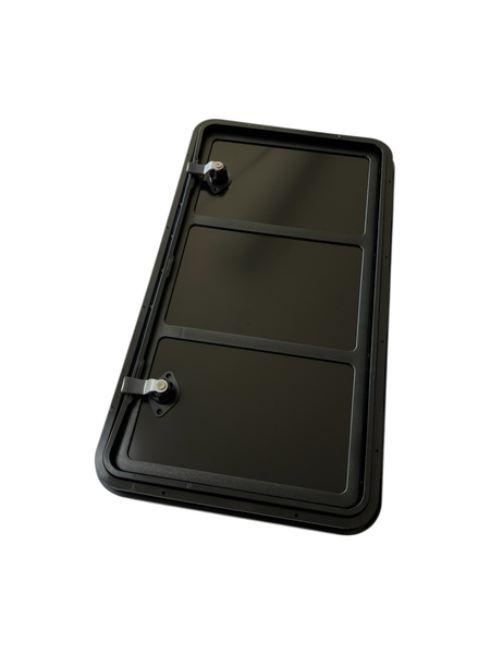 Drzwi serwisowe duże z kluczami CZARNE Sanjo