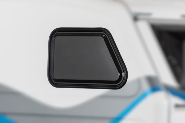 Grafitowa skośna szyba stała boczna LEWA Niewiadów N126 e/d