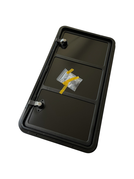 Drzwi serwisowe duże z kluczami CZARNE Sanjo