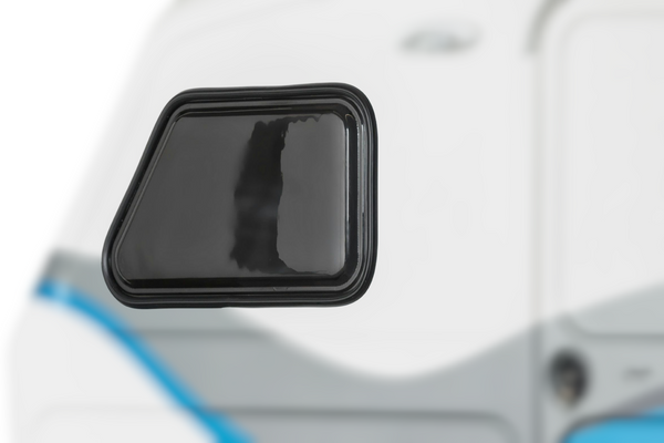 Grafitowa skośna szyba stała pojedyncza boczna PRAWA Niewiadów N126 e/d