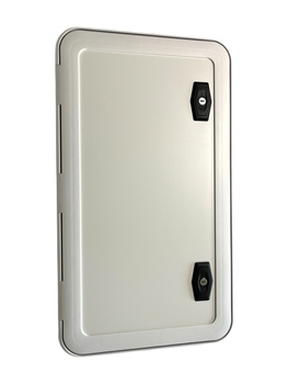 Drzwi serwisowe duże z kluczami BIAŁE Sanjo