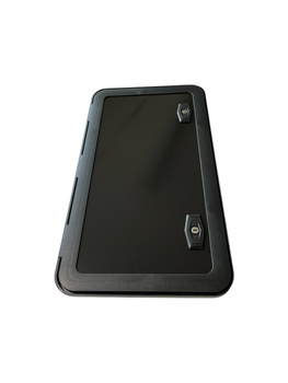 Drzwi serwisowe duże z kluczami CZARNE Sanjo