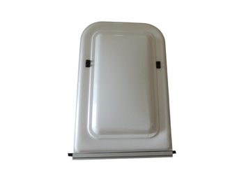 Szyba kpl. pojedyncza okna łazienki mleczna