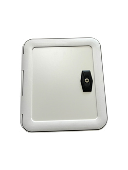 Drzwi serwisowe małe z kluczami BIAŁE Sanjo